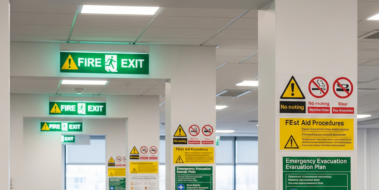 Ensure workplace safety and compliance with clear, durable Health & Safety signs.